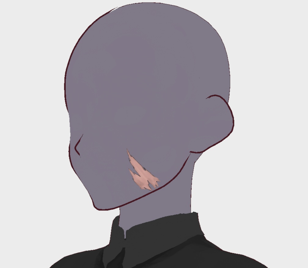 【Vroidテクスチャ】顔の傷5種