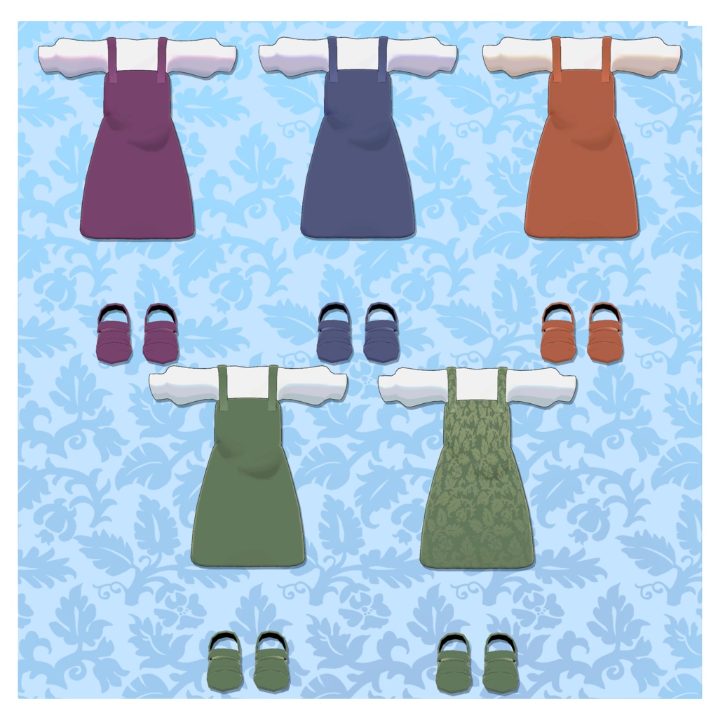 【イサナイ対応】夏色サロペットスカート【まめふれんず対応】