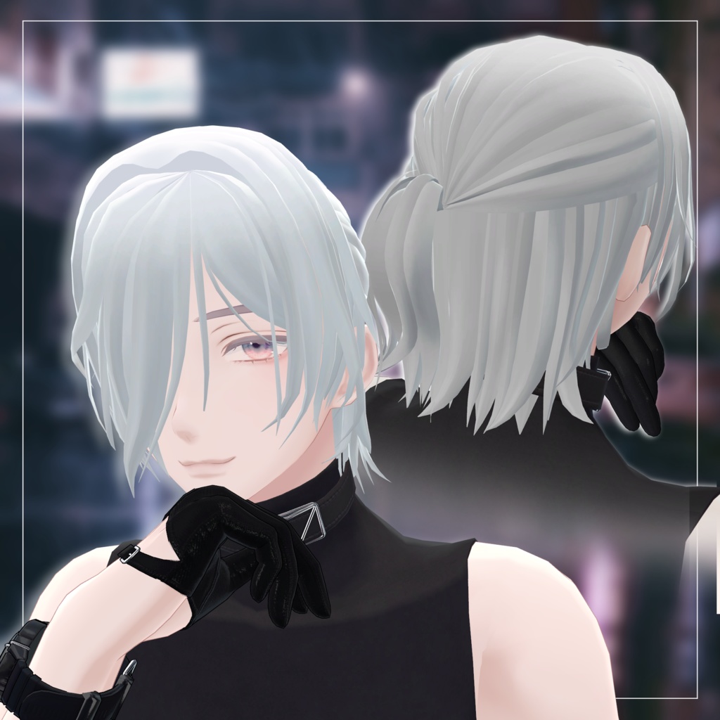 【水瀬/Minase】メカクレハーフアップ