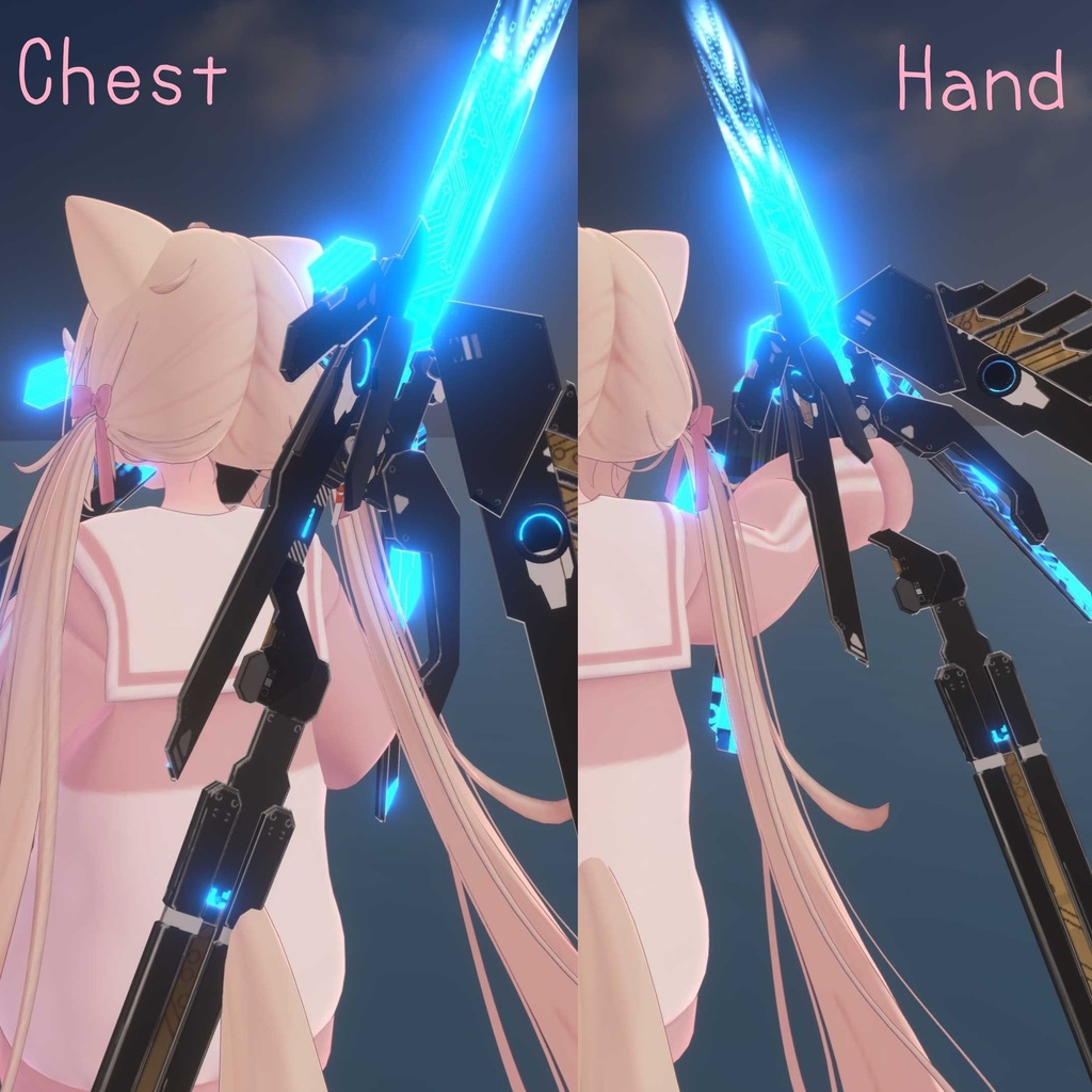 武器を取り出して背負ったり出来るやつ