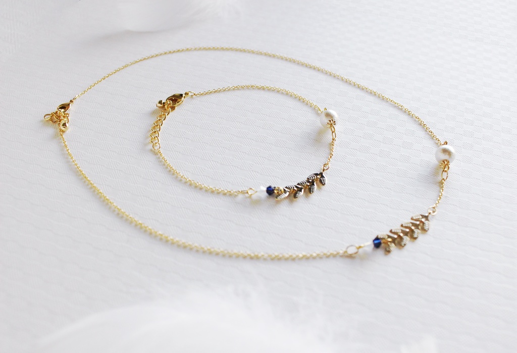 葉とコットンパール