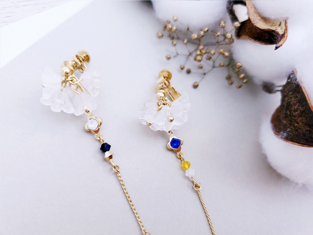 小さな花束と男士の色《耳飾り》/No.2101