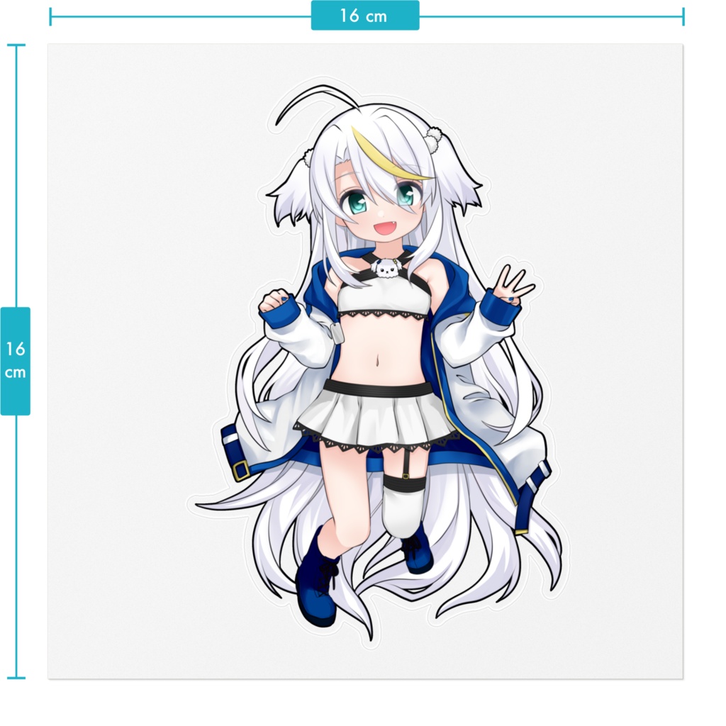 白狼ましろキービジュステッカー