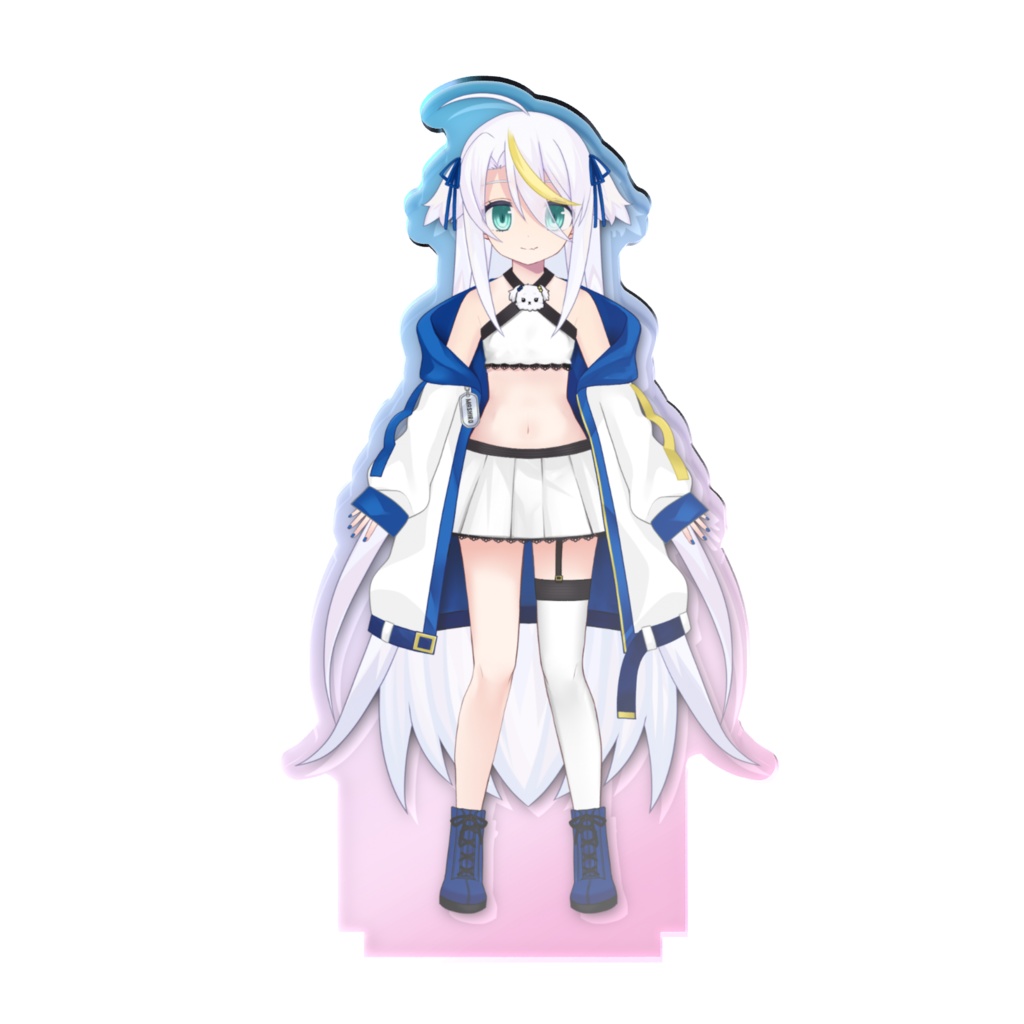 白狼ましろ(夏服の姿)オーロラアクスタ - 100 × 100mm