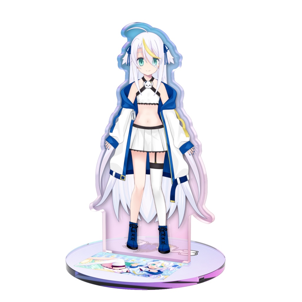 白狼ましろ(夏服の姿)オーロラアクスタ - 100 × 100mm