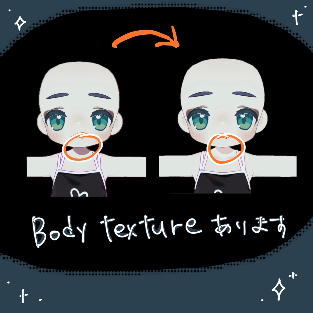 【かぐや追加!】【Free/無料】Kipfel いろは改変用Texture+Blendshape【VRC想定】