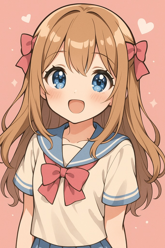 🌟 Kawaii Anime Girl Illustration – Soft Pastel Style