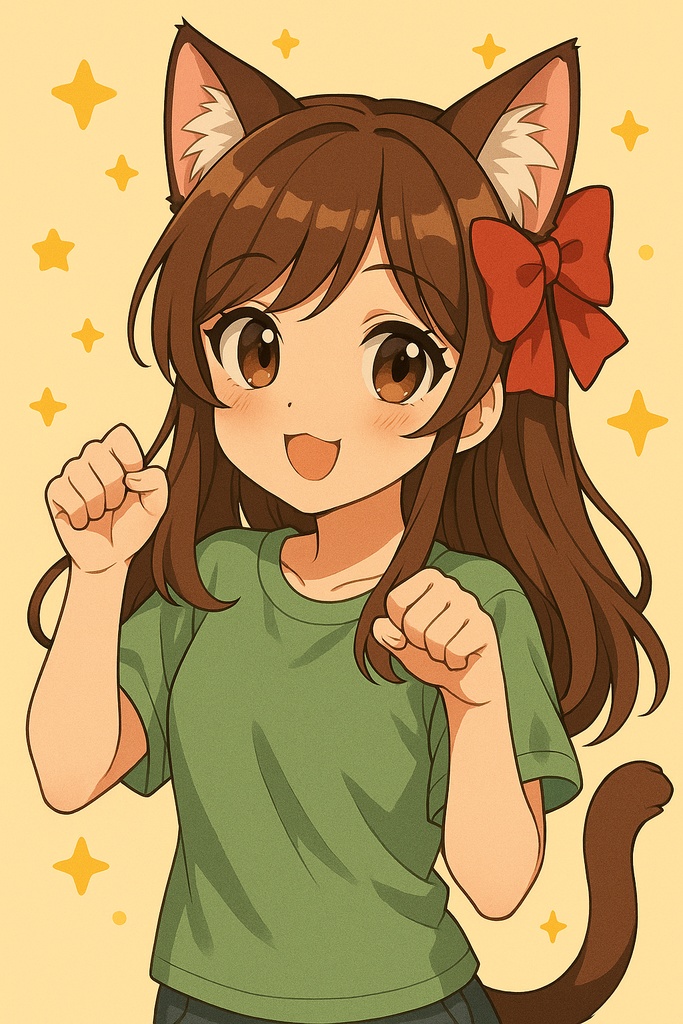 Neko Girl – Cute Anime Cat Ear Illustration(猫耳美少女イラスト)