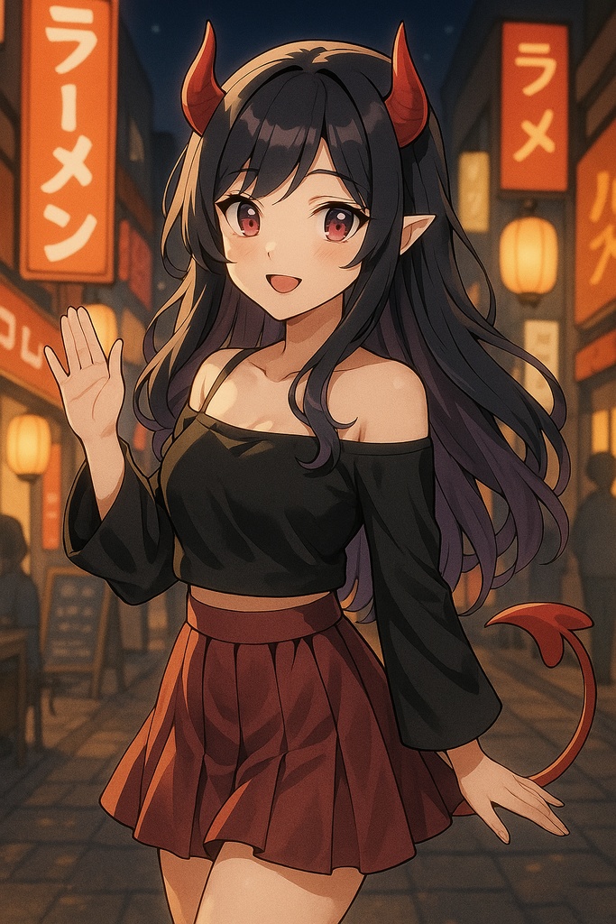 『妖狐巫女 – 月下の祈り』"Fox Priestess – Moonlit Blessing"