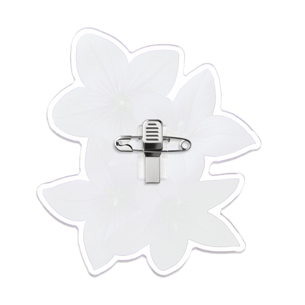 【実写】桔梗4連アクリルバッヂ