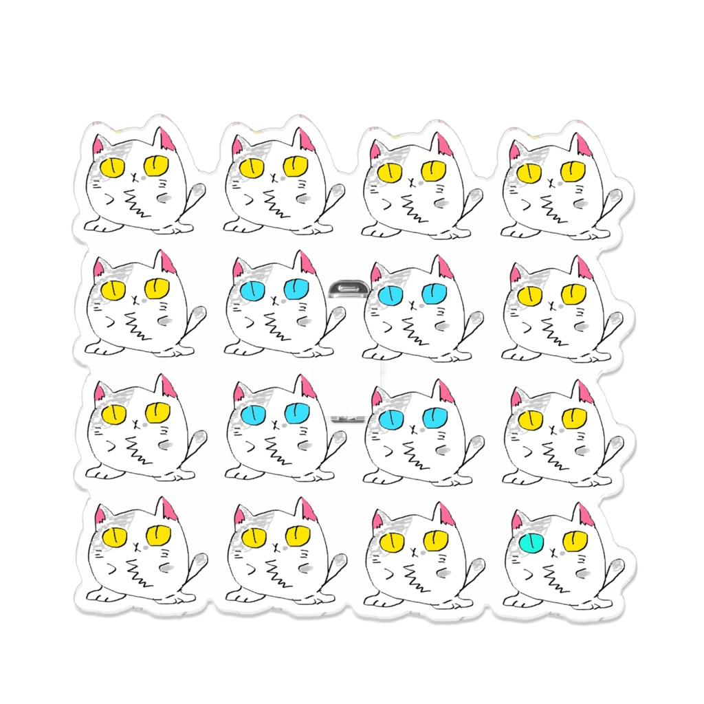 胸毛ねこ16連