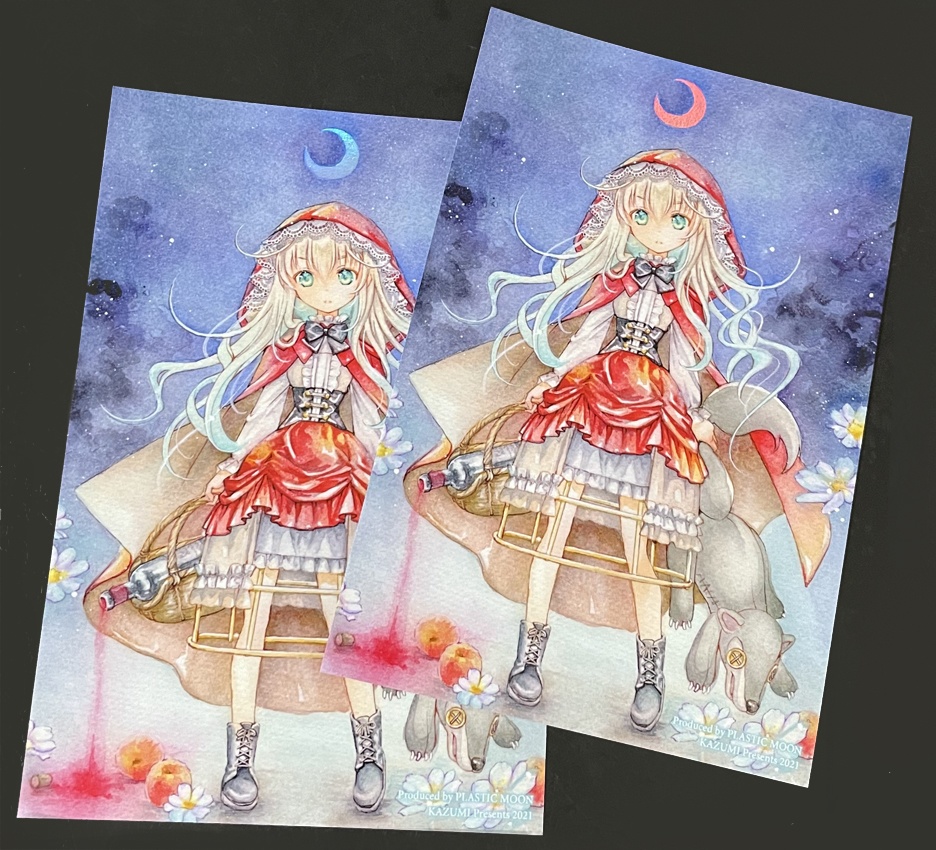 透明水彩画ポストカード