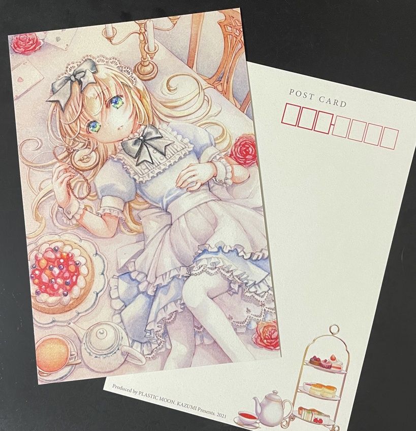 透明水彩画ポストカード