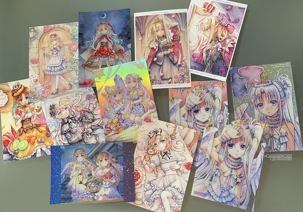 透明水彩画ポストカード