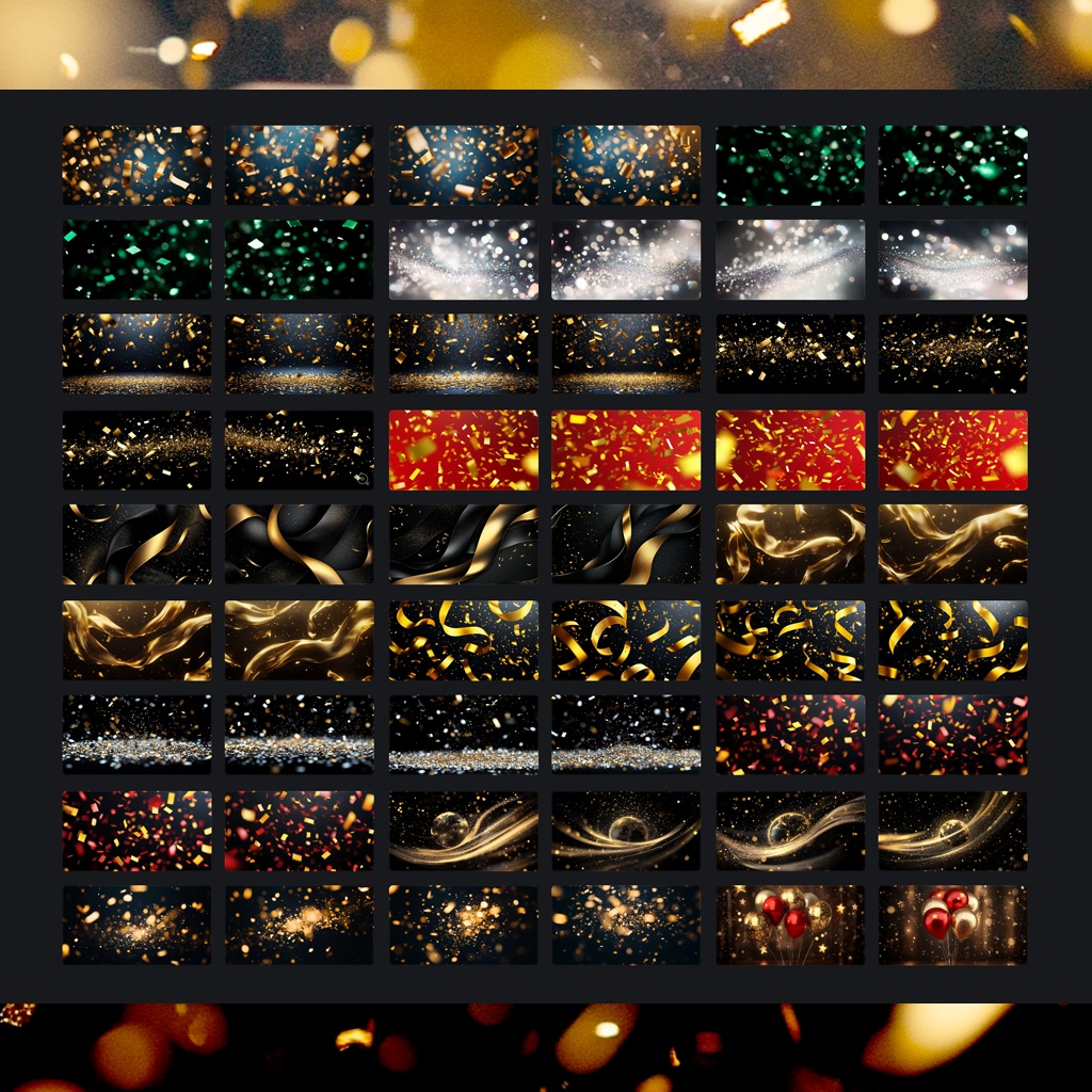 【全100種】祝福を彩る金色の特別背景素材集