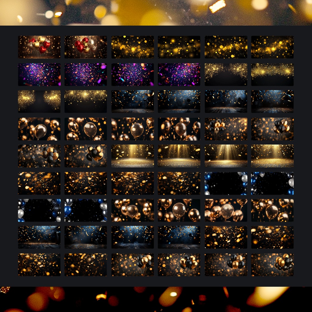 【全100種】祝福を彩る金色の特別背景素材集