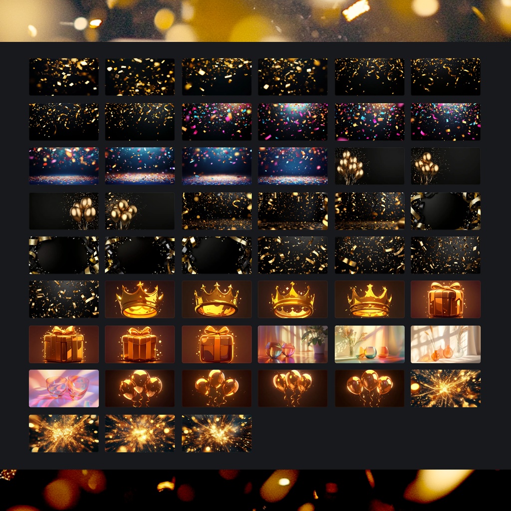 【全100種】祝福を彩る金色の特別背景素材集