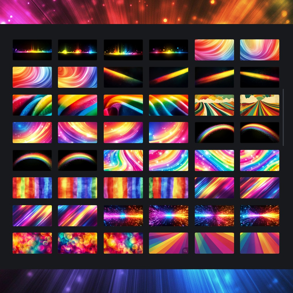 【全200種】七色のその先へ。期待感を爆上がりさせる虹色素材集