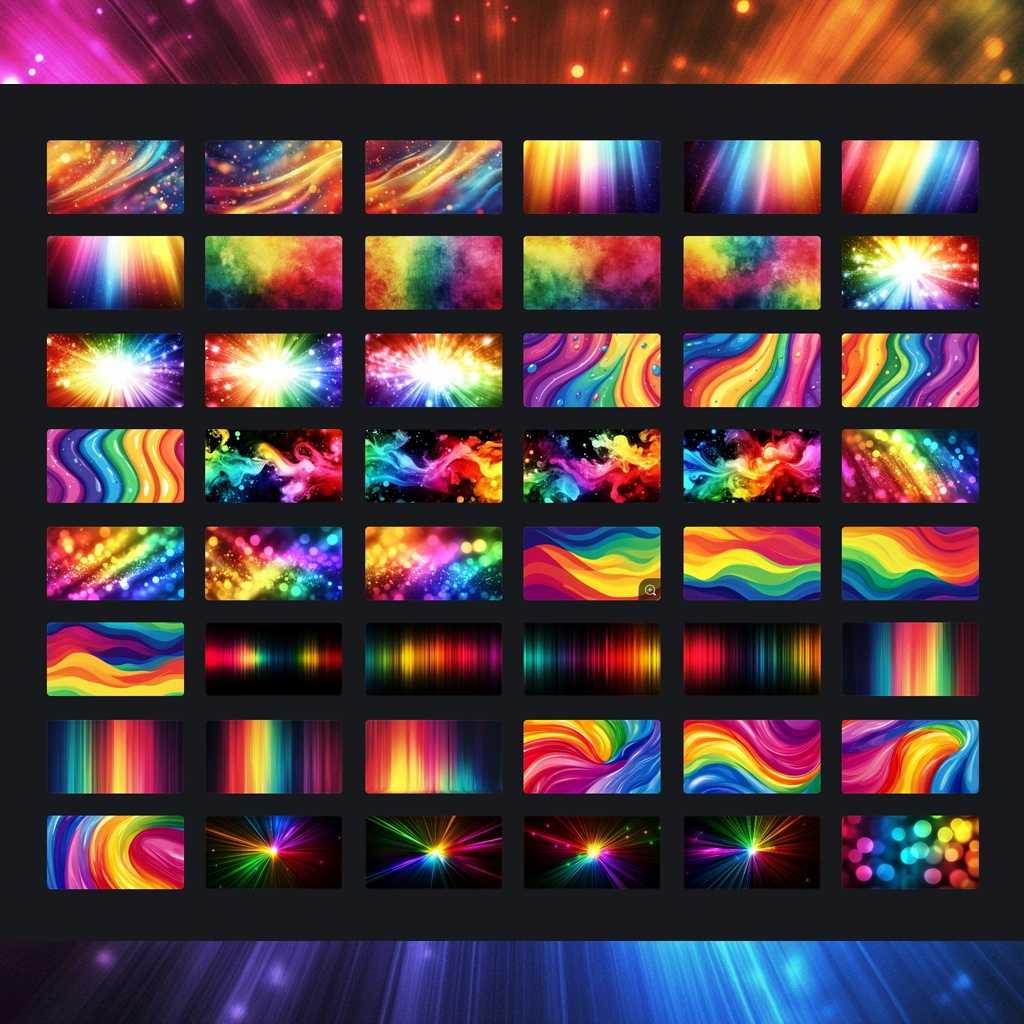 【全200種】七色のその先へ。期待感を爆上がりさせる虹色素材集