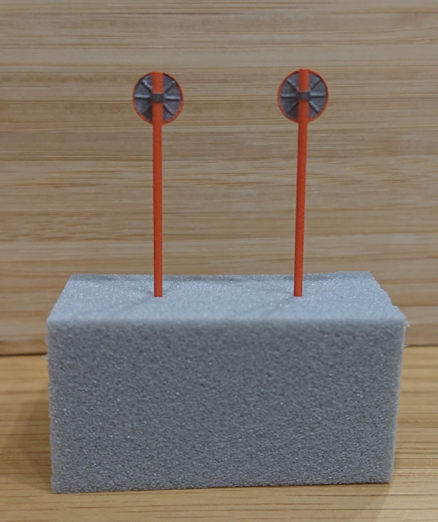 RS-001 カーブミラー Φ800 2本 【1/150 Nゲージ】