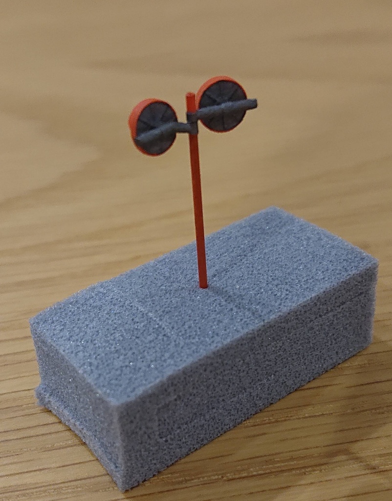 1/150 Nゲージ カーブミラー Φ800ダブルタイプ 1本