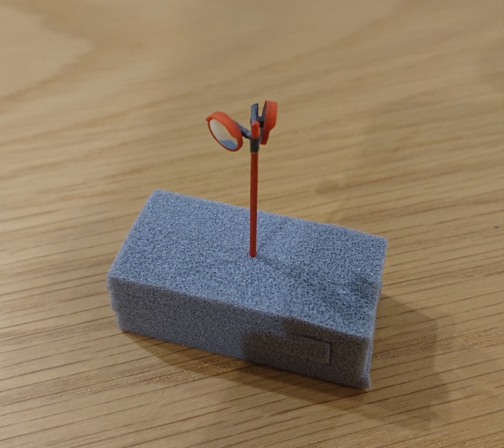 1/150 Nゲージ カーブミラー Φ800ダブルタイプ 1本