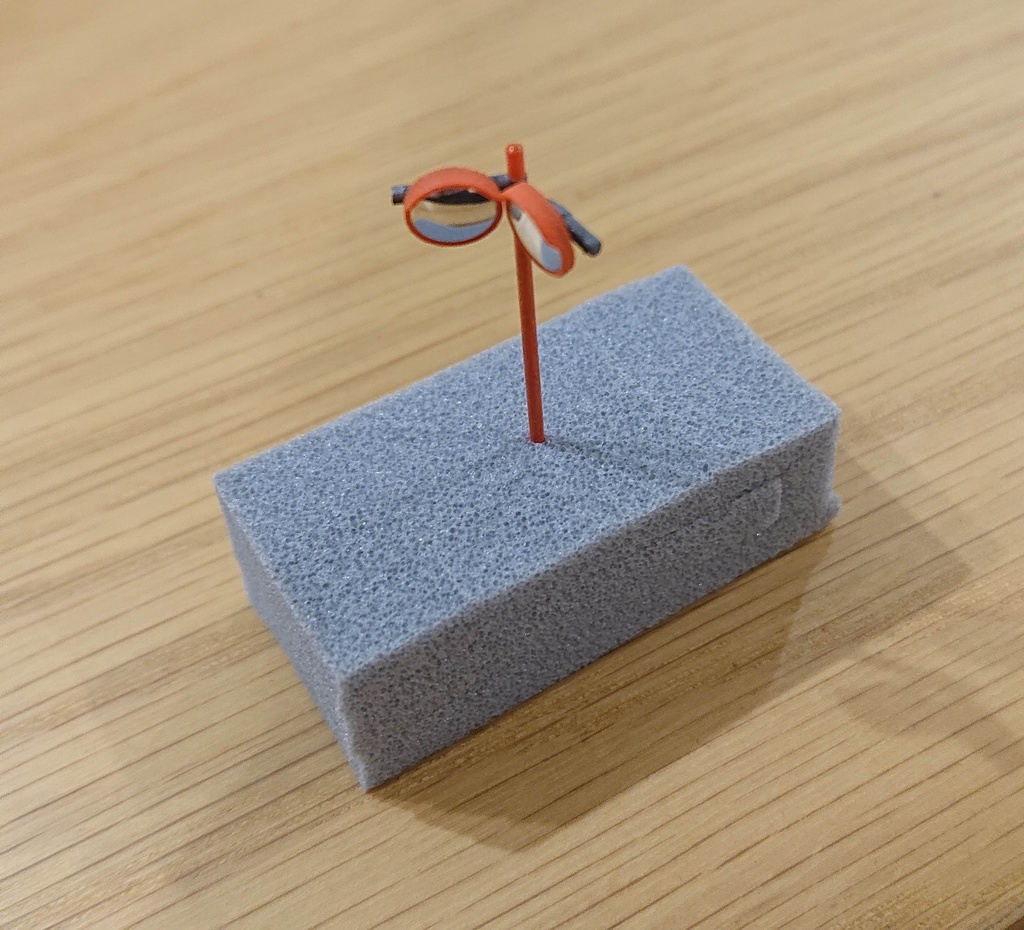 1/150 Nゲージ カーブミラー Φ800ダブルタイプ 1本