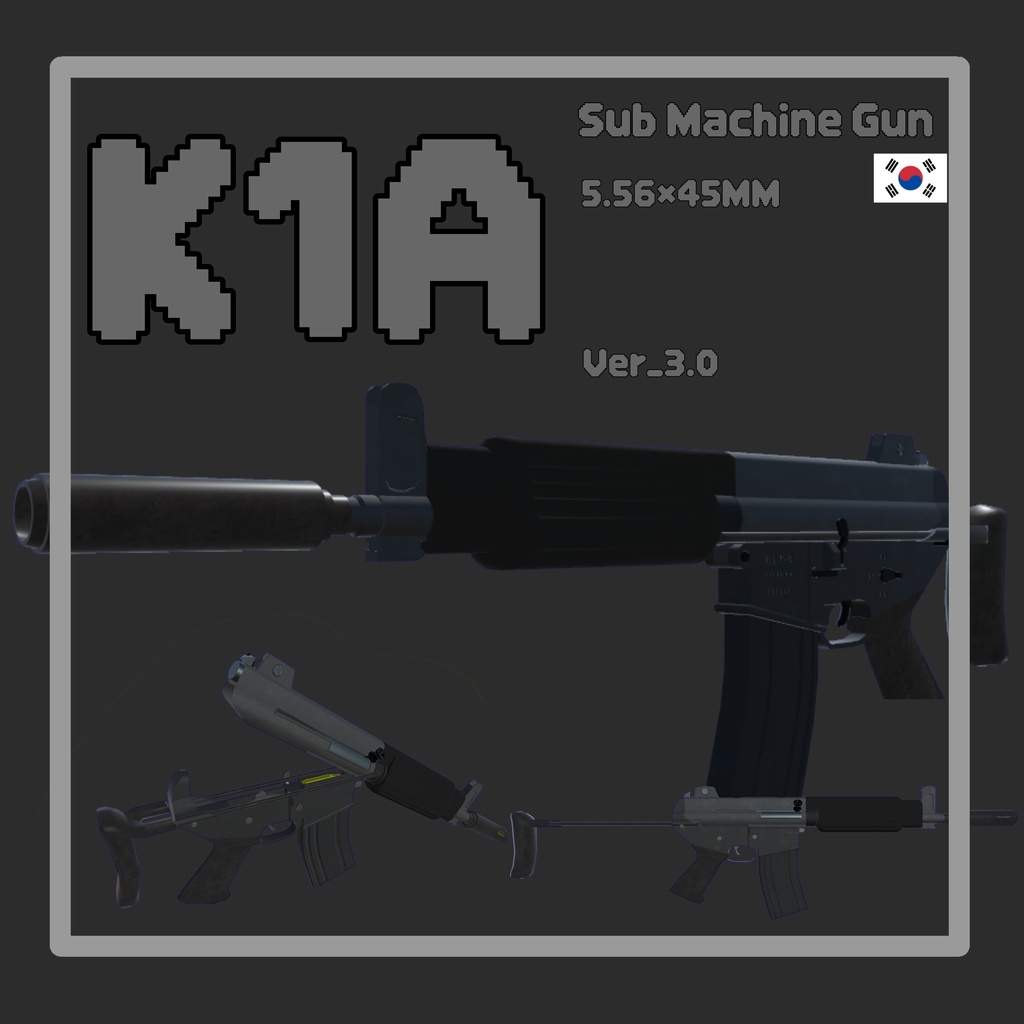 K1A submachinegun 기관단총 _v3.0