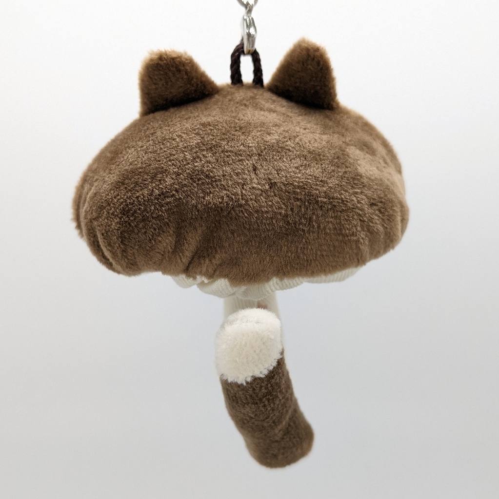 動物キノコキーホルダー【ハチワレねこ・ネイビー、グレー、チョコ】
