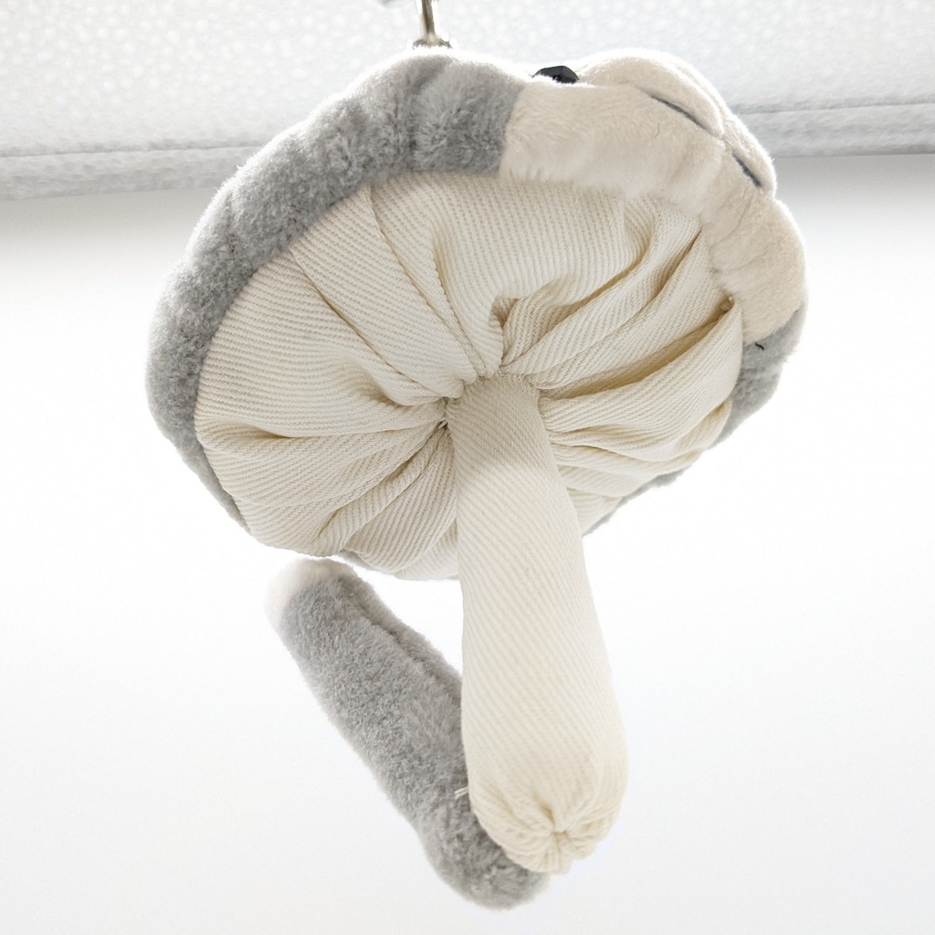 動物キノコキーホルダー【ハチワレねこ・ネイビー、グレー、チョコ】