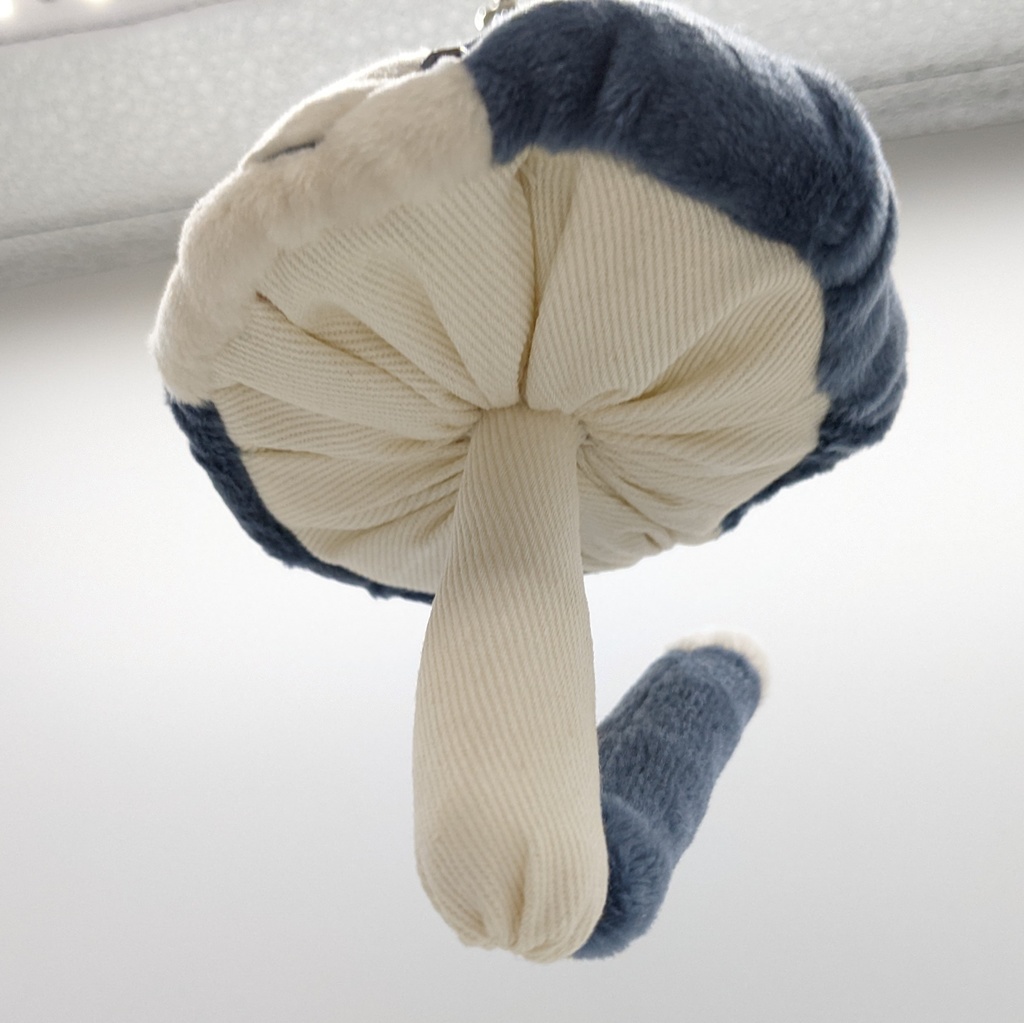 動物キノコキーホルダー【ハチワレねこ・ネイビー、グレー、チョコ】