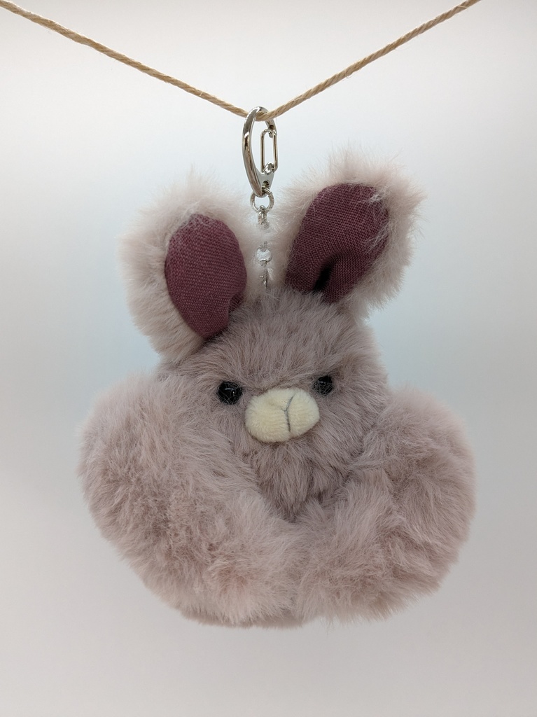 頼りがいある動物たちのぬいぐるみ キーホルダー 【うさぎ】