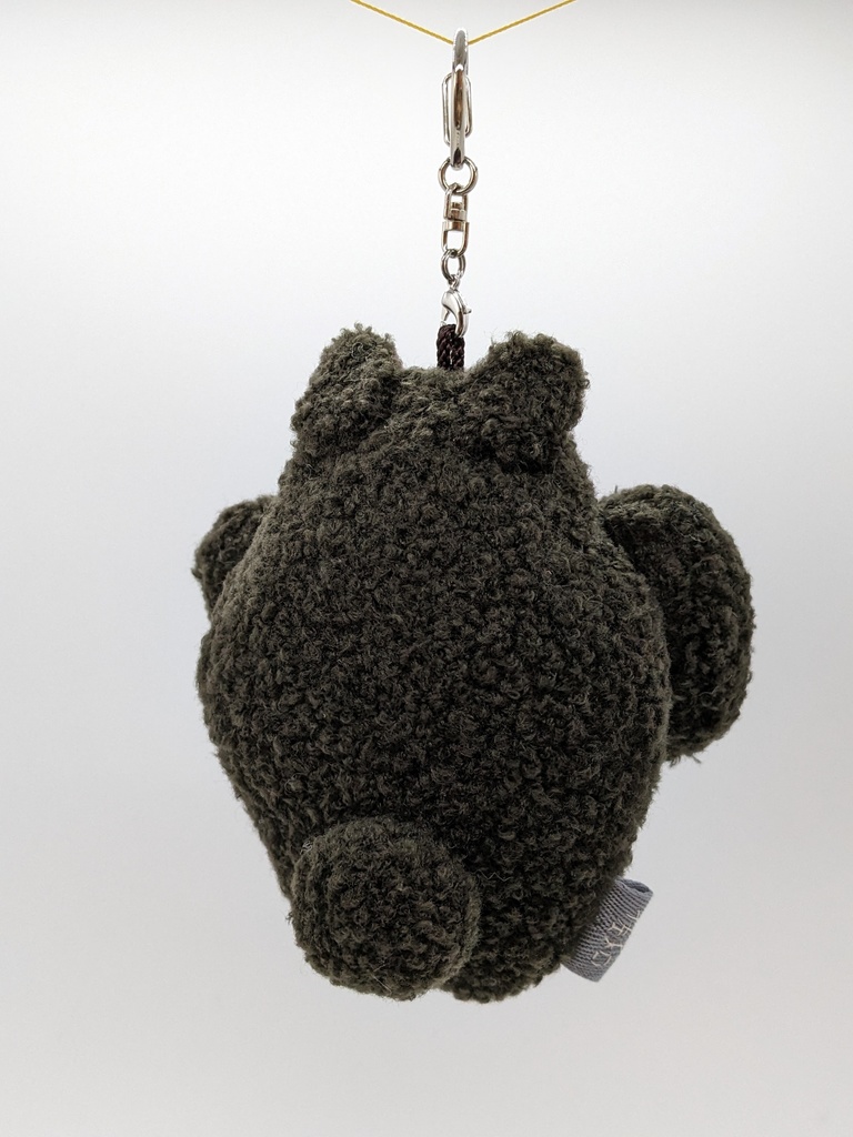 たよりがいある動物たちのぬいぐるみキーホルダー【黒クマ】