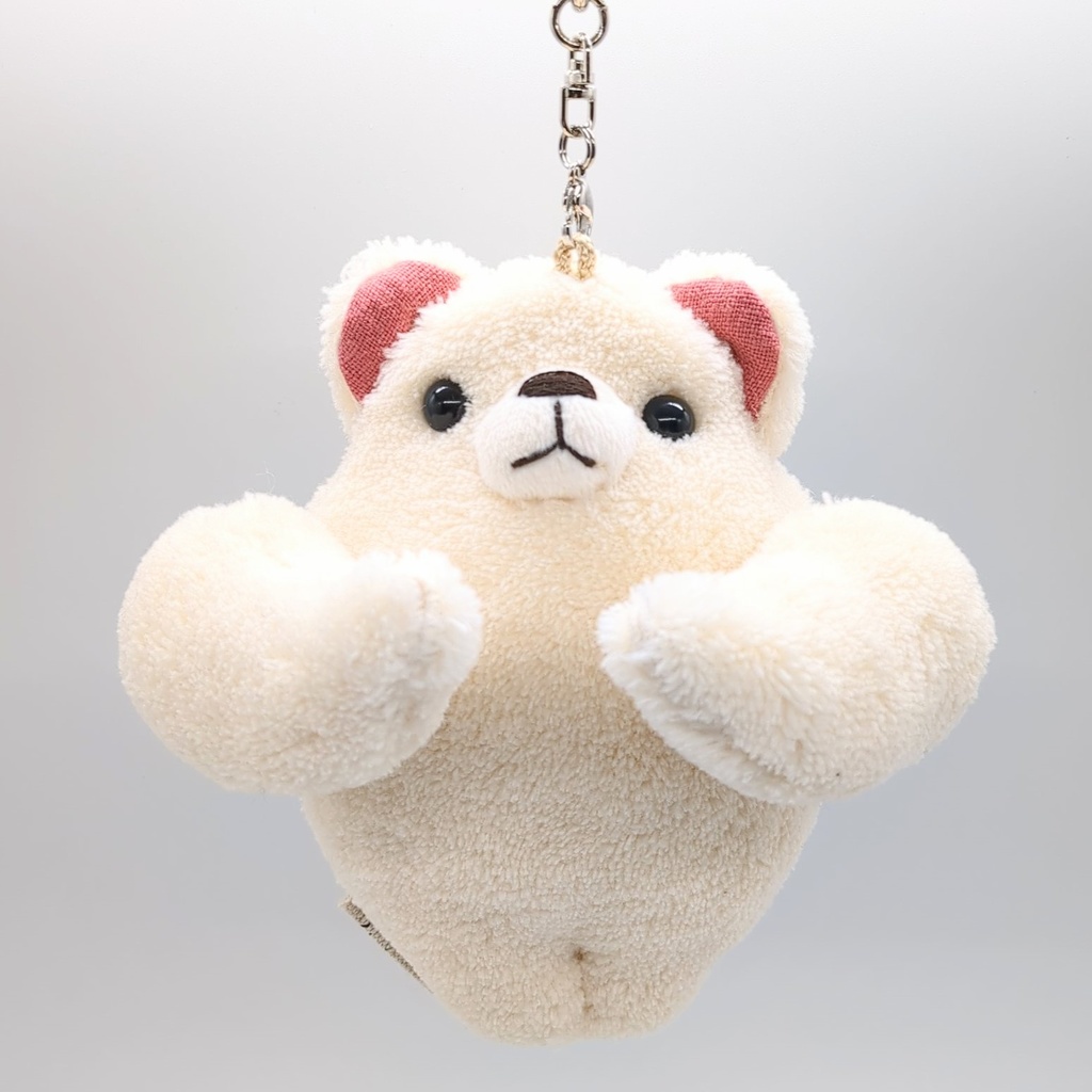 頼りがいある動物たちのぬいぐるみキーホルダー【シロクマ、ヒツジ、カエル】