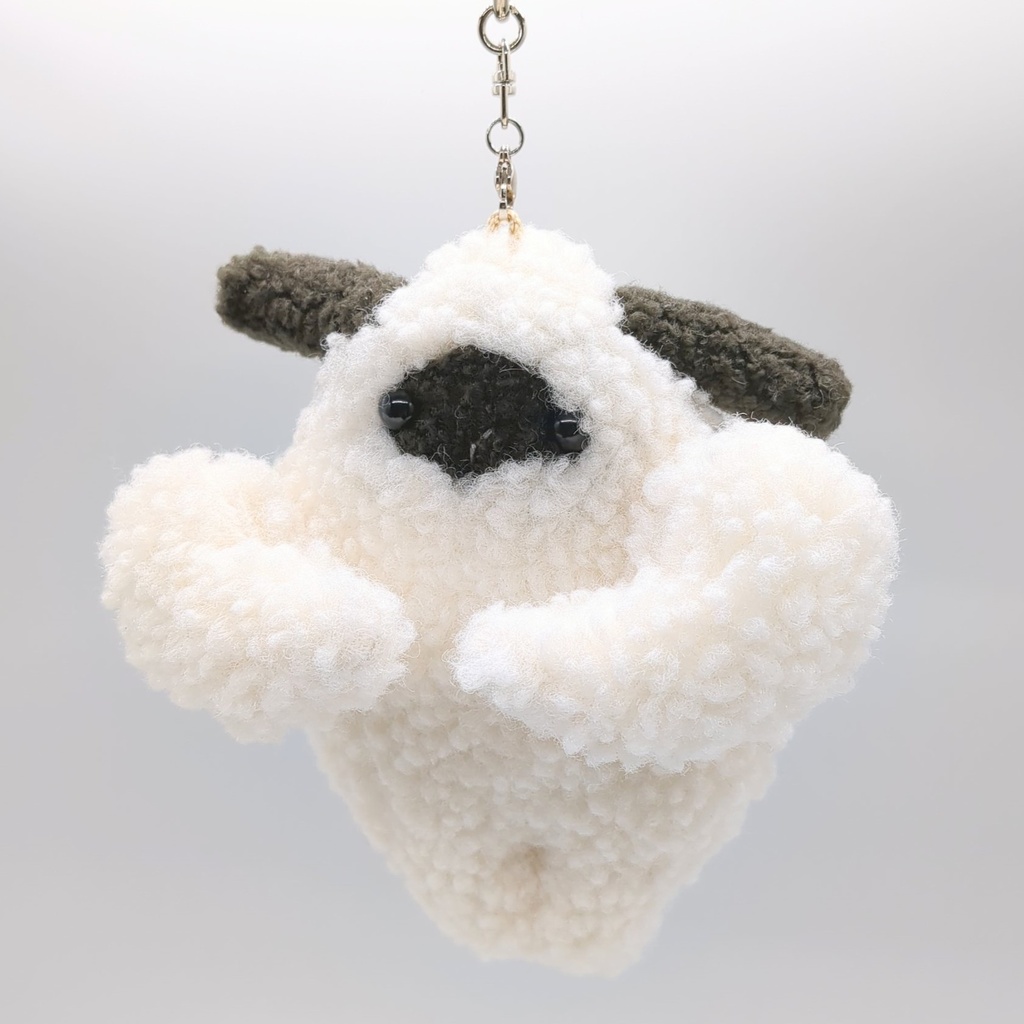 頼りがいある動物たちのぬいぐるみキーホルダー【シロクマ、ヒツジ、カエル】