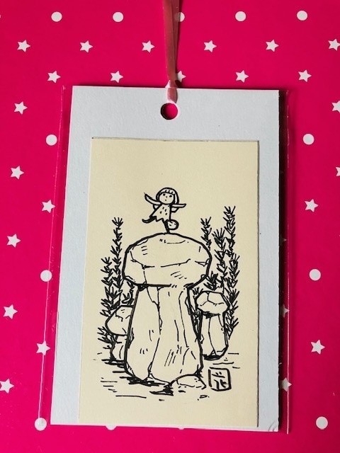 チャイチーとキノコ岩＋ポストカード（ピンクキノコ）。セット。