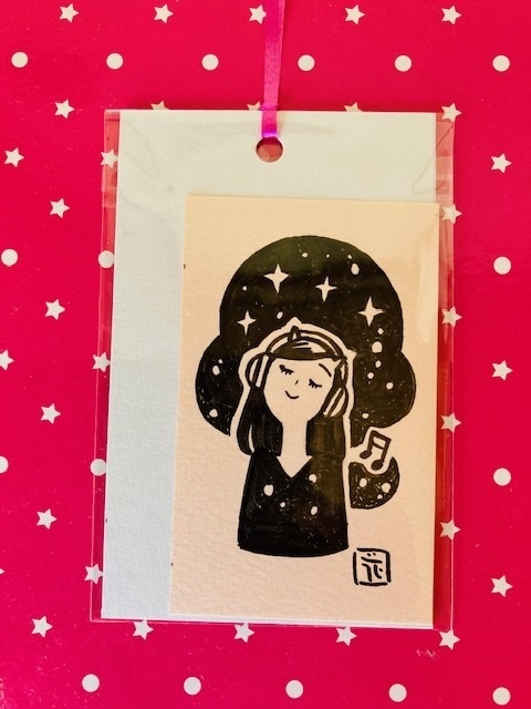 ミュージッ鬼（キ）。名刺サイズ原画３枚セット。