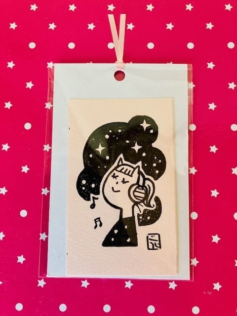 ミュージッ鬼(キ)。名刺サイズ原画3枚セット。