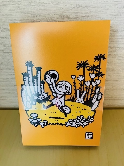 あの森のムササビトのチャイチー〜花からヒョコ〜名刺サイズ原画