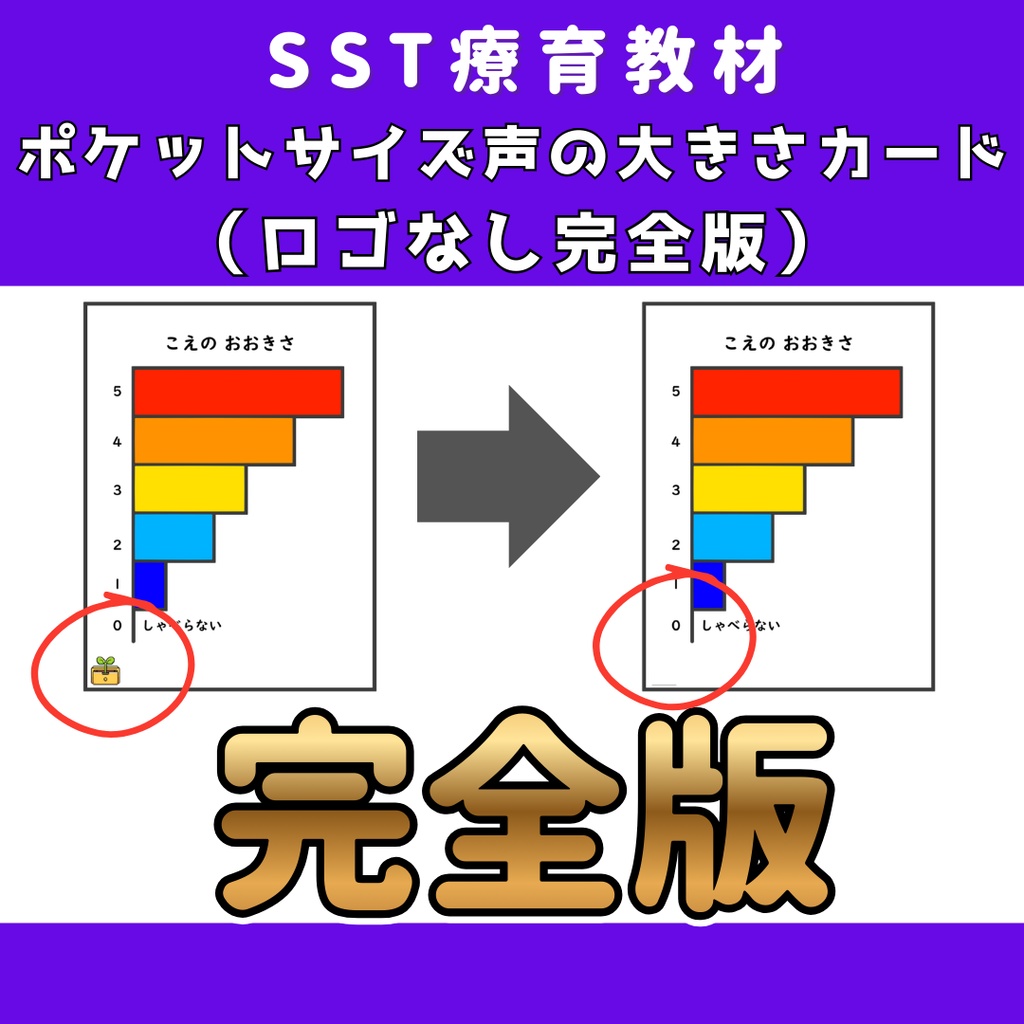 【完全版】ポケットサイズ声の大きさカード ロゴなし完全版