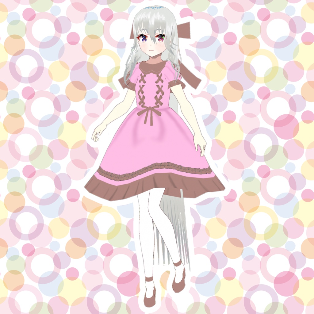 【VRoidテクスチャ】チョコレートリボンワンピース