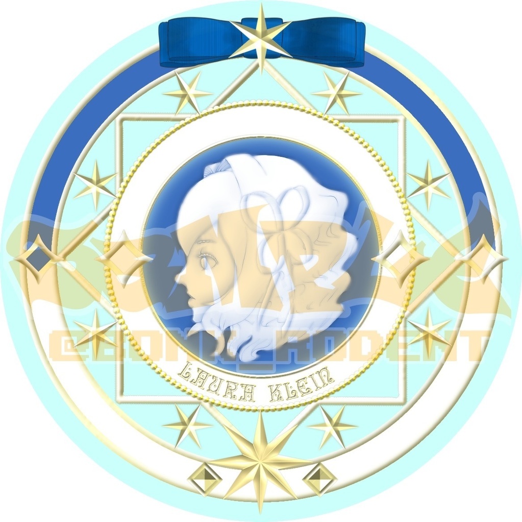 ローラ・クラインのカメオ風でコンパクト風な缶ミラー