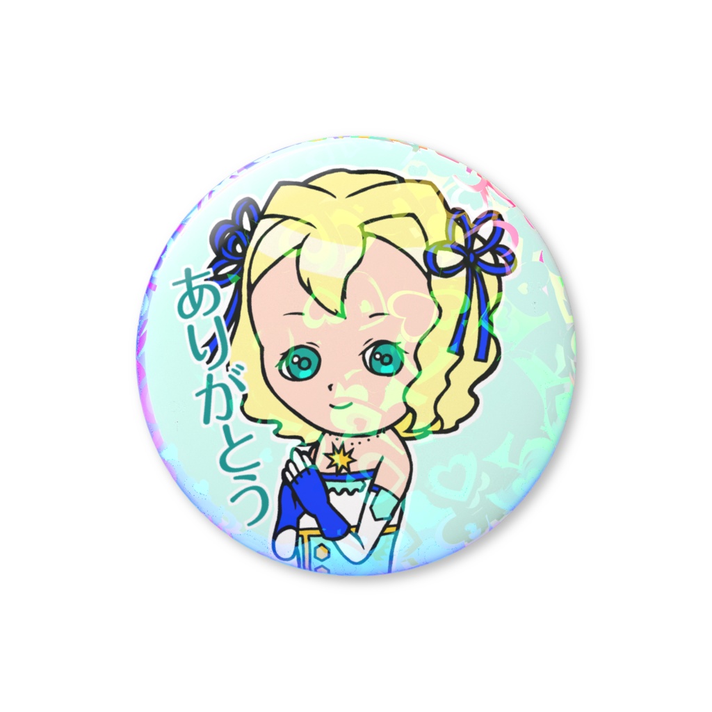 ローラ・クラインのスタンプ風缶バッジ(ホログラム)
