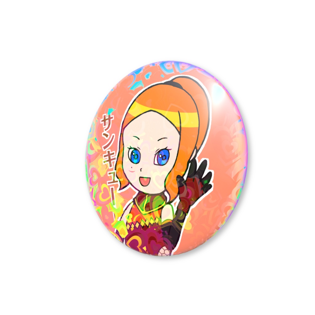 ブリアナ・マルティネスのスタンプ風缶バッジ(ホログラム)