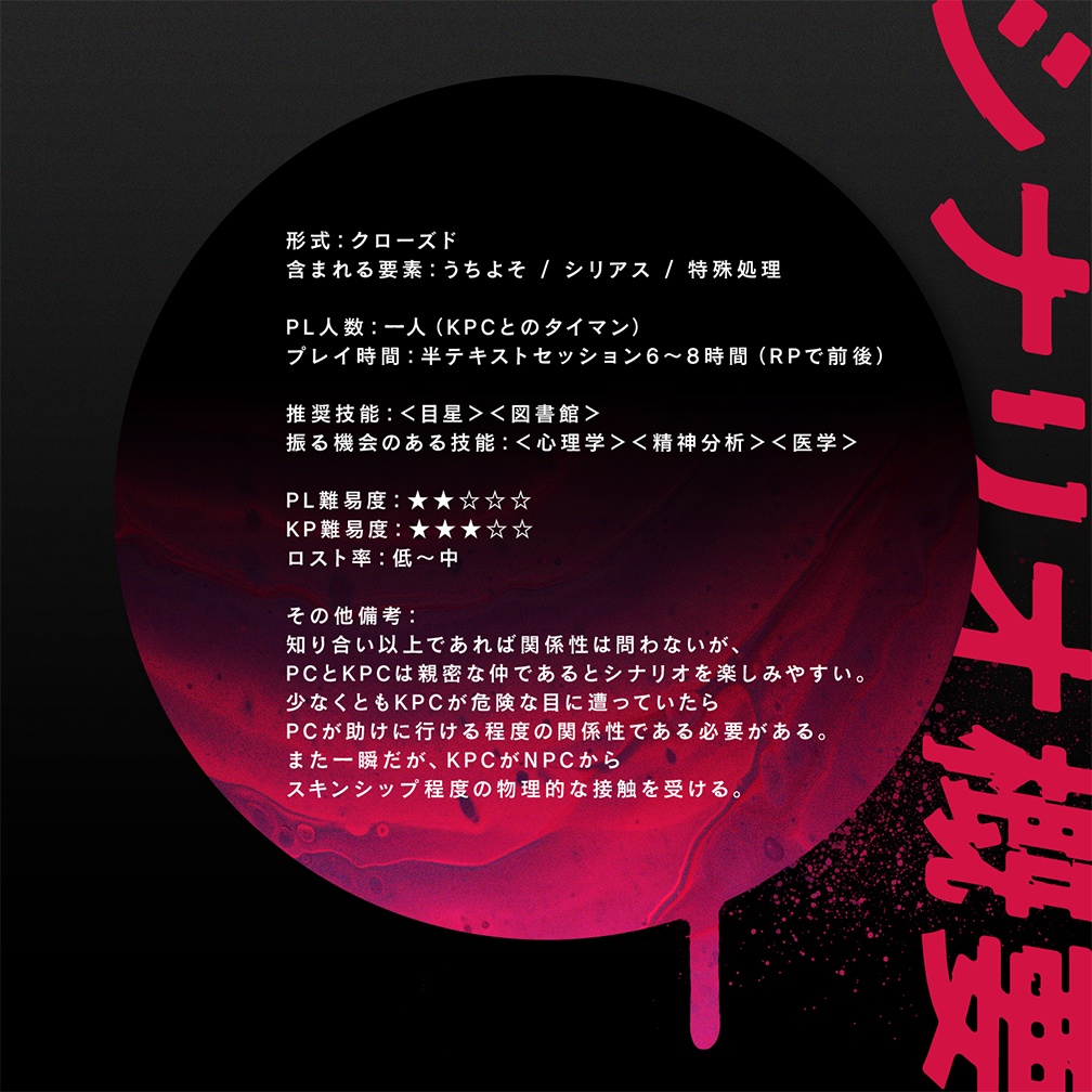 【CoC6th】Blinde=kuh【SPLL:E110657】