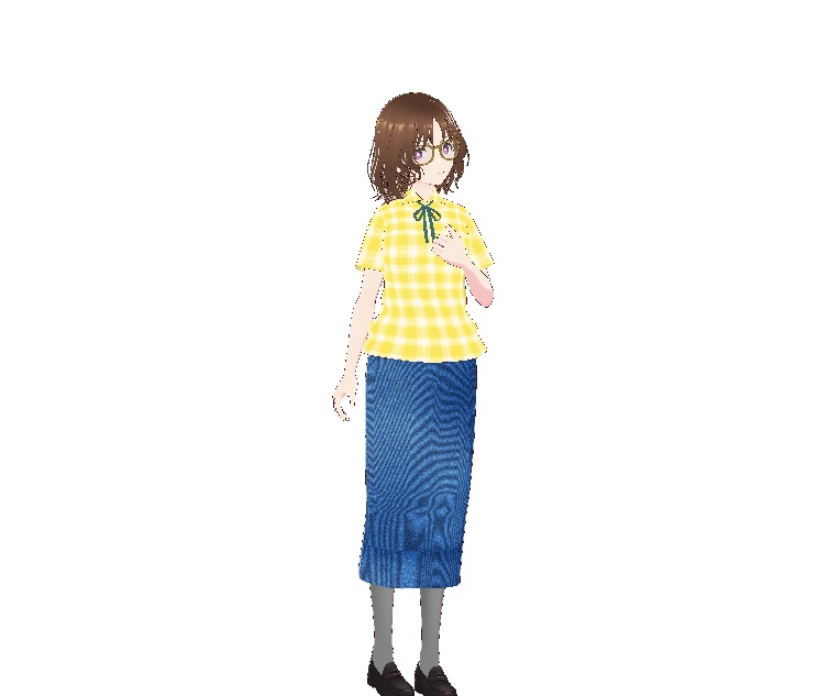 【vroid】おーえるちゃん【3dデータ】【衣装テクスチャデータ】