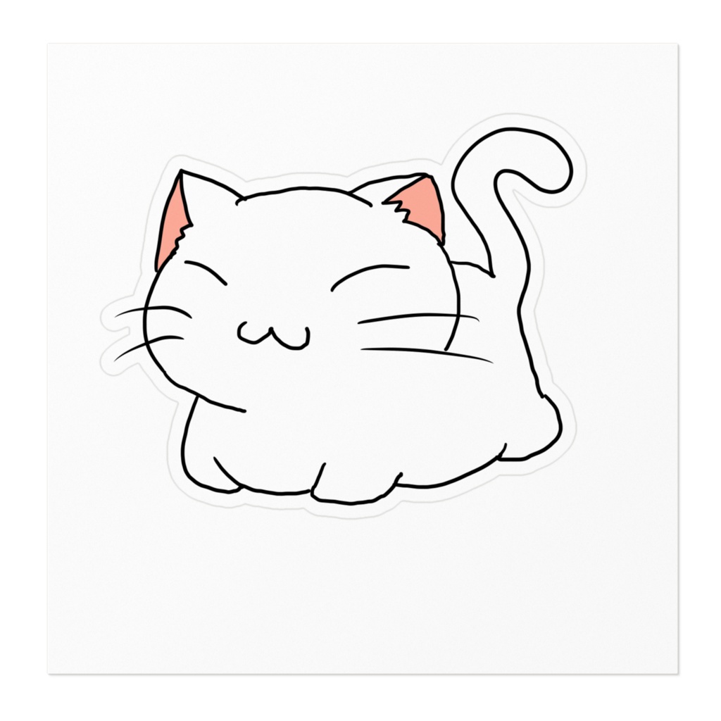 座り猫ステッカー