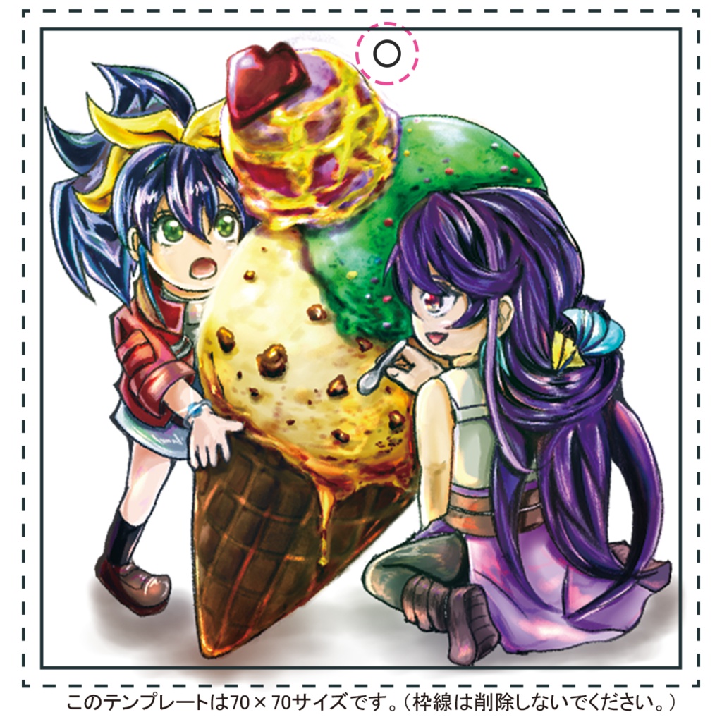 ★★７×７cm★あいすくりーむwithセレナ&瑠璃★アクリルキーホルダー