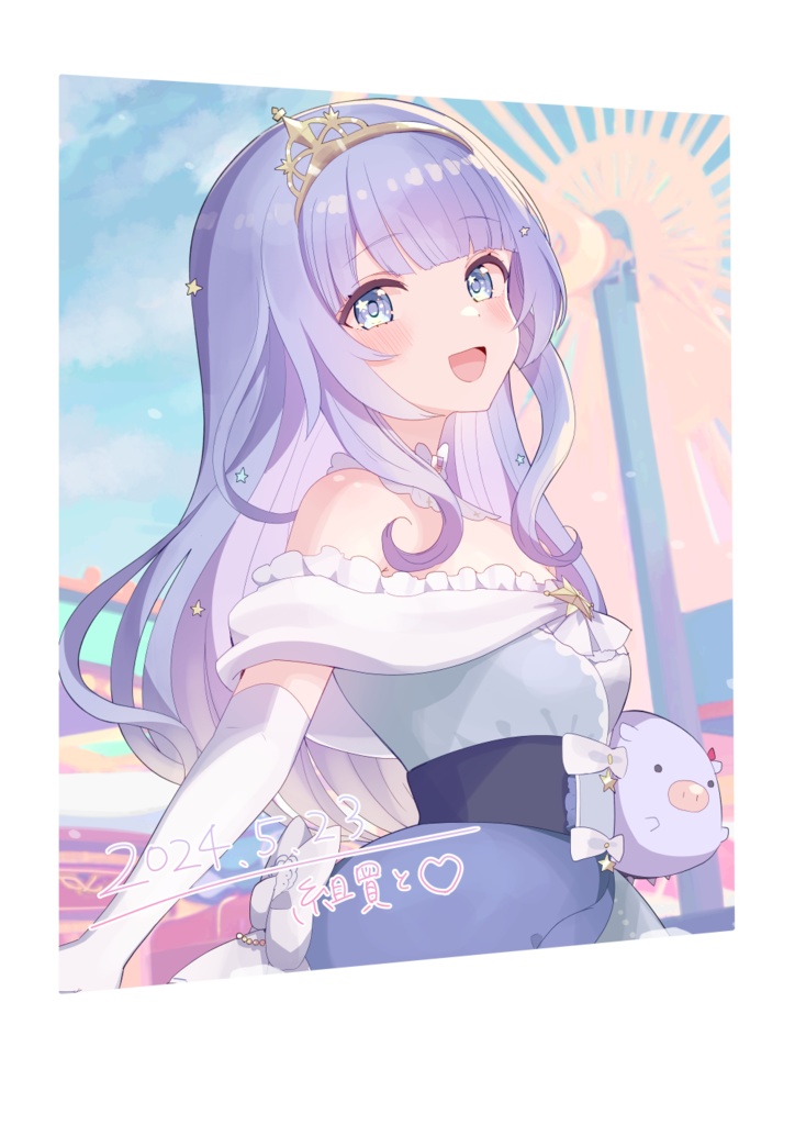 【お誕生日記念/受注生産 受付6月23日まで】PIGLAND 記念写真アクリルボード💖