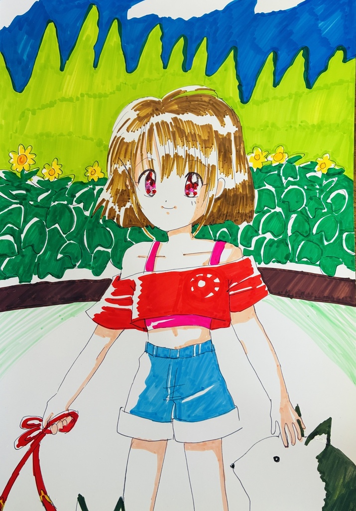 小さな物語の少女たち*手描きイラスト3枚セット